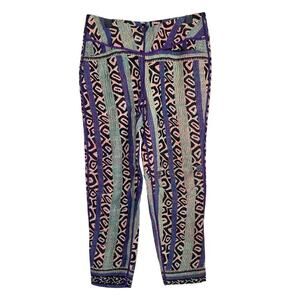 NWT Mieko Mintz Vintage Cotton Kantha Slant Pocket Ankle Pants Purple Women's M